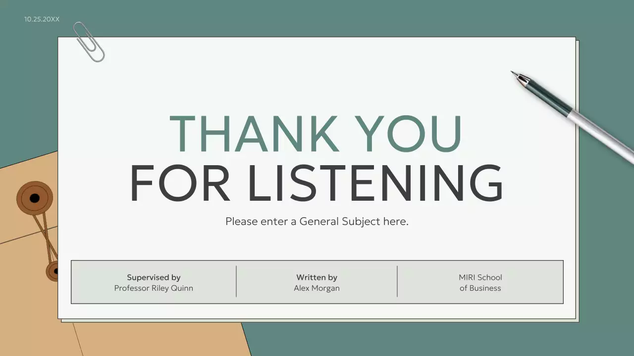 Mint Modern Thesis Presentation