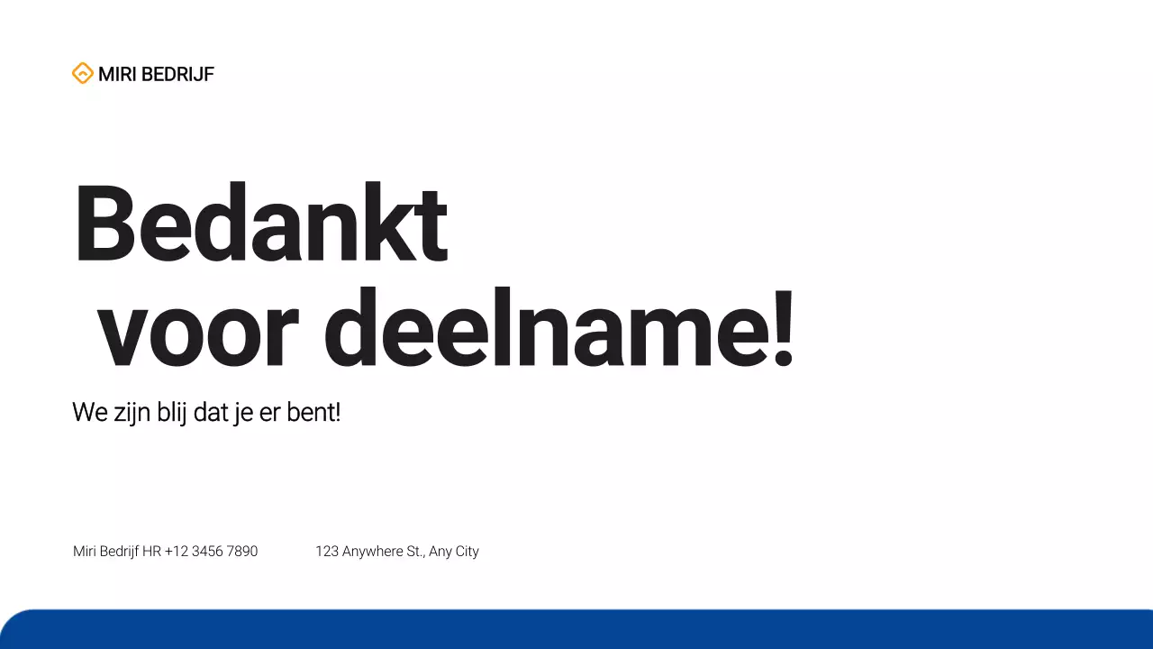 eenvoudig modern blauw inwerken van werknemers