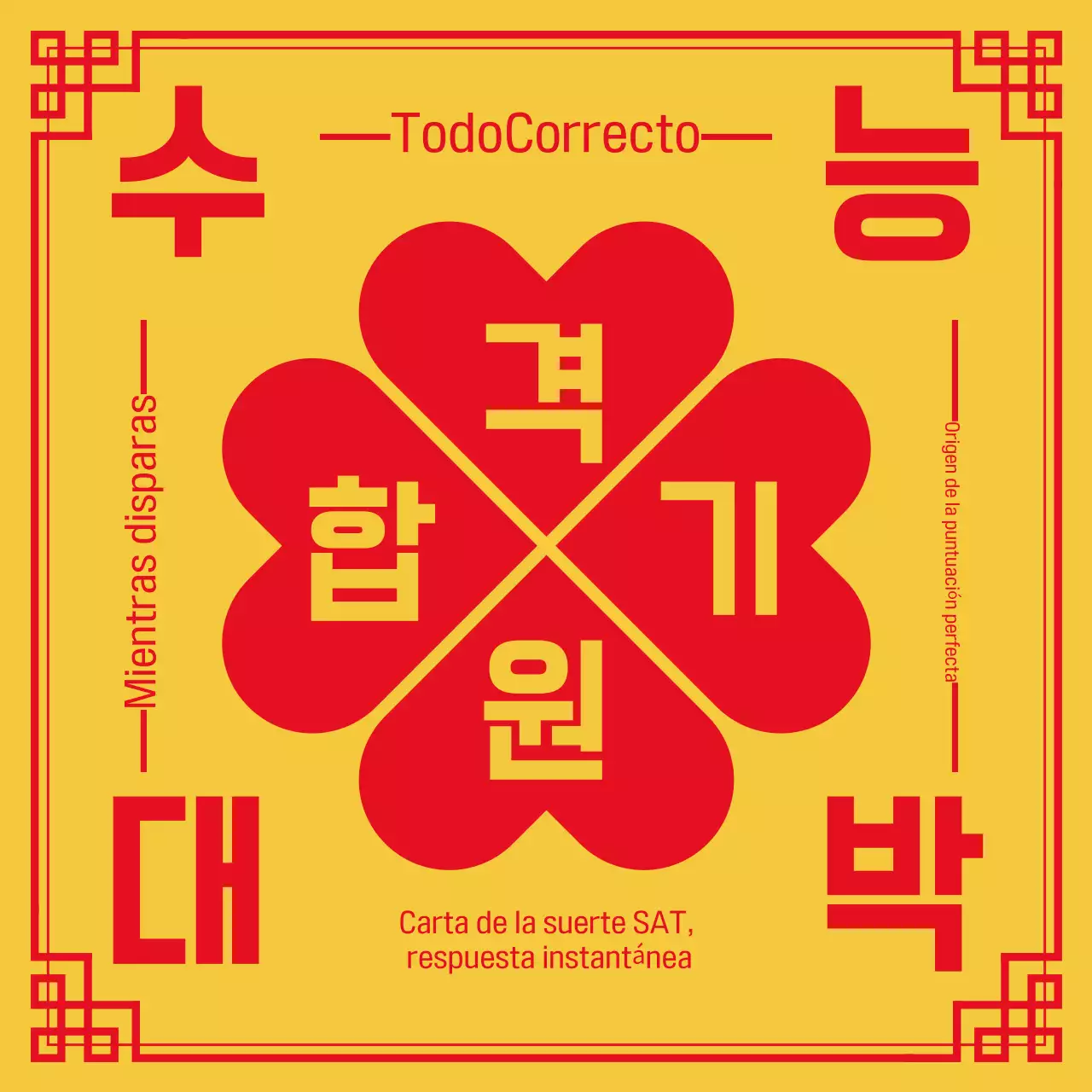 Deseos de examen amarillos tradicionales