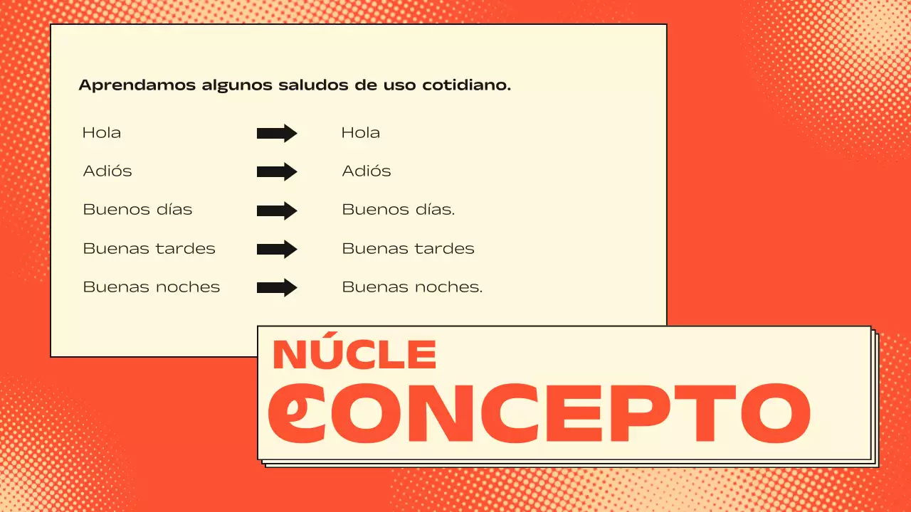 Orange Beige Fun Class Materials Presentación en español