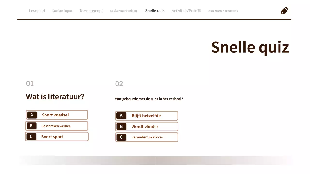 Minimalistisch, schoon 3e graads lesmateriaal voor taal en literatuur