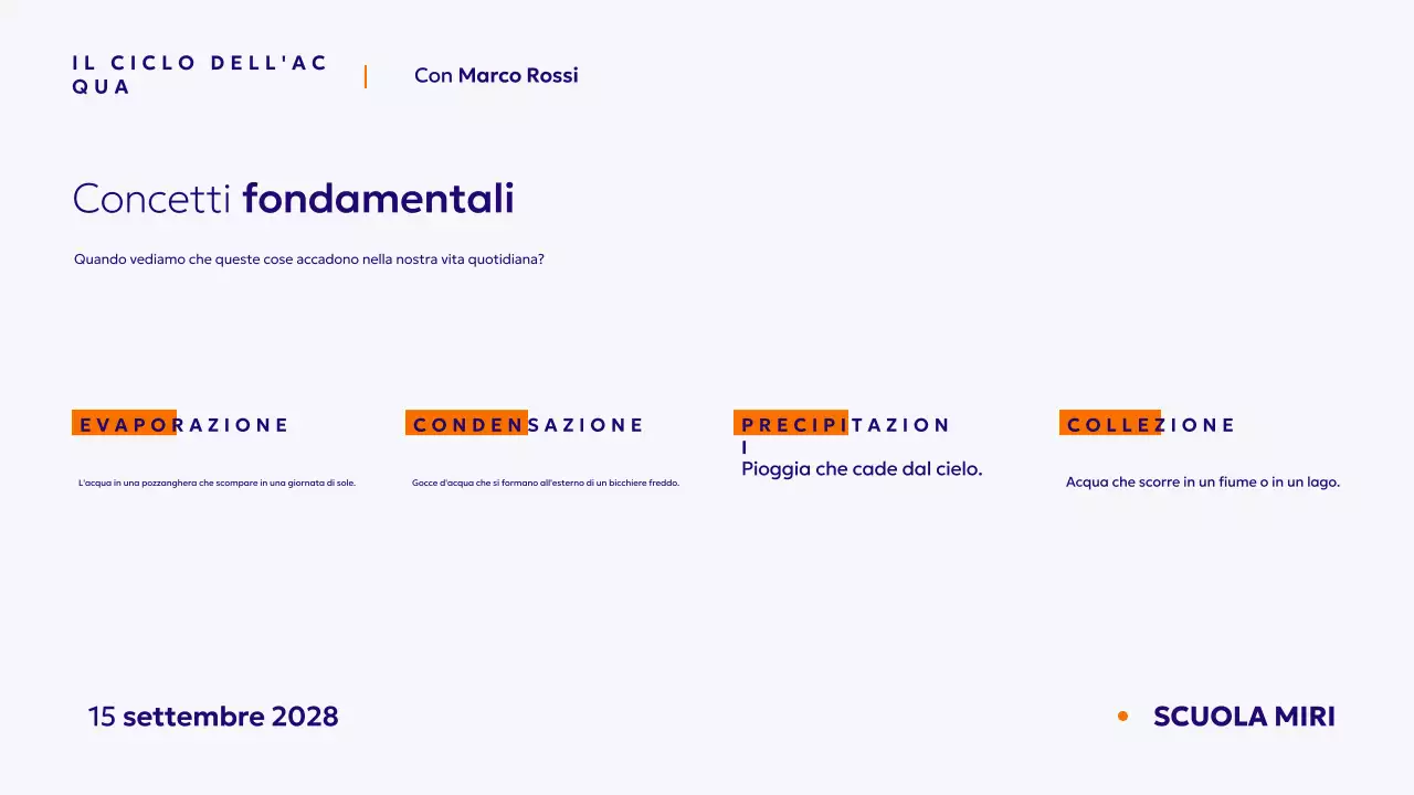 Presentazione del corso Blu minimal science