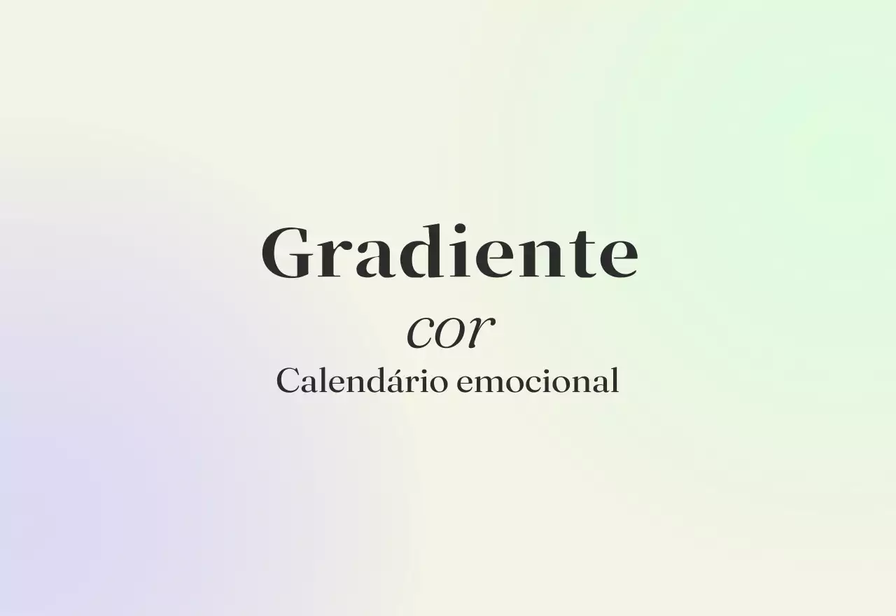 Calendário minimalista em gradiente