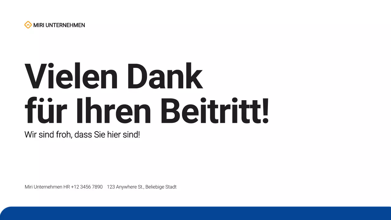 einfaches modernes blaues Mitarbeiter-Onboarding