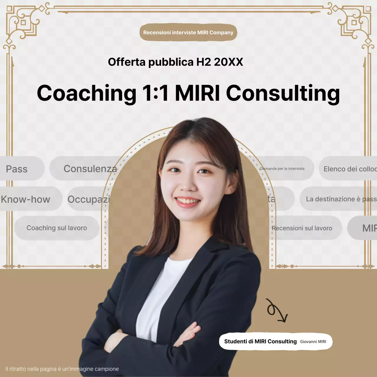 Promuovere il coaching per il lavoro moderno di Beige