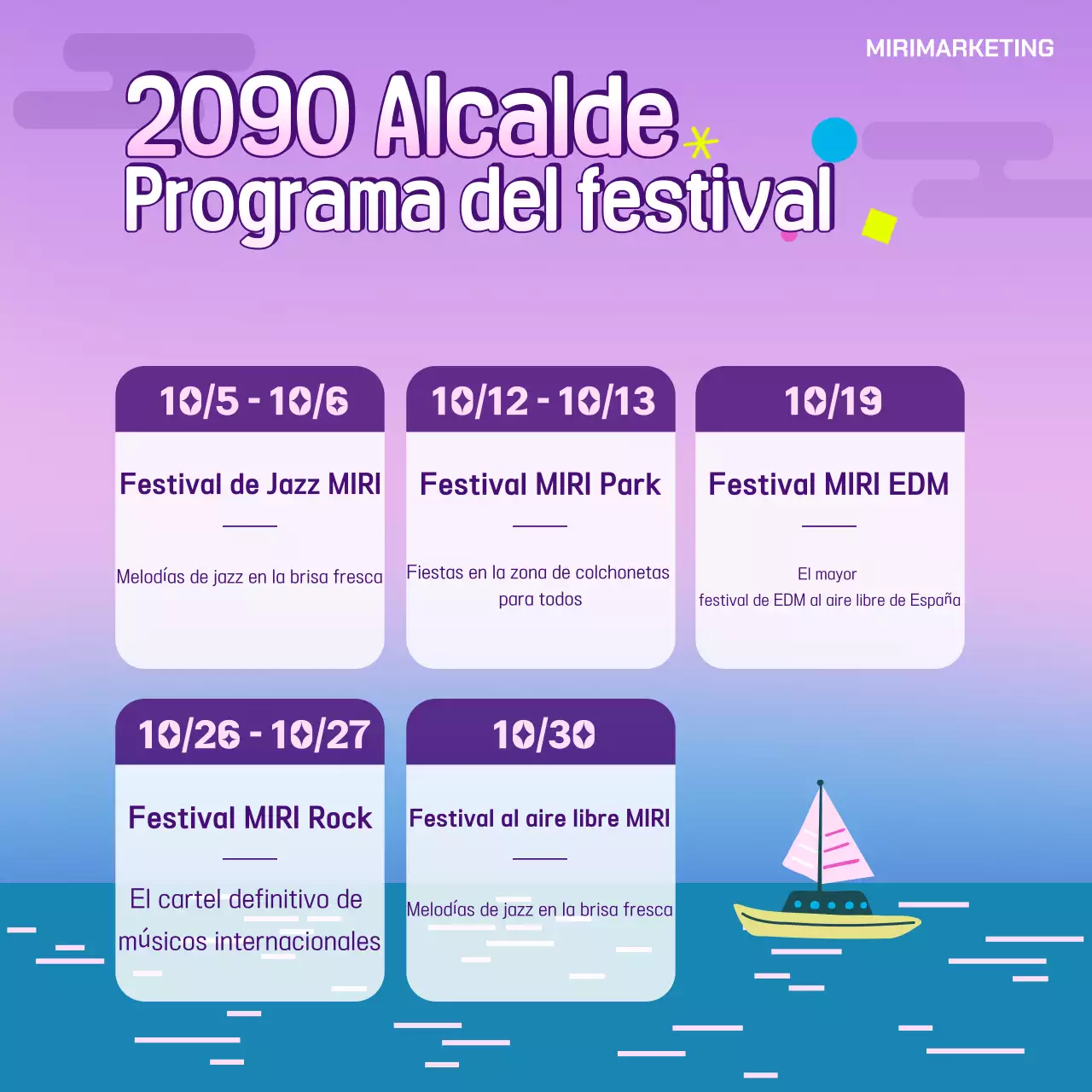 Guía de marketing en malva