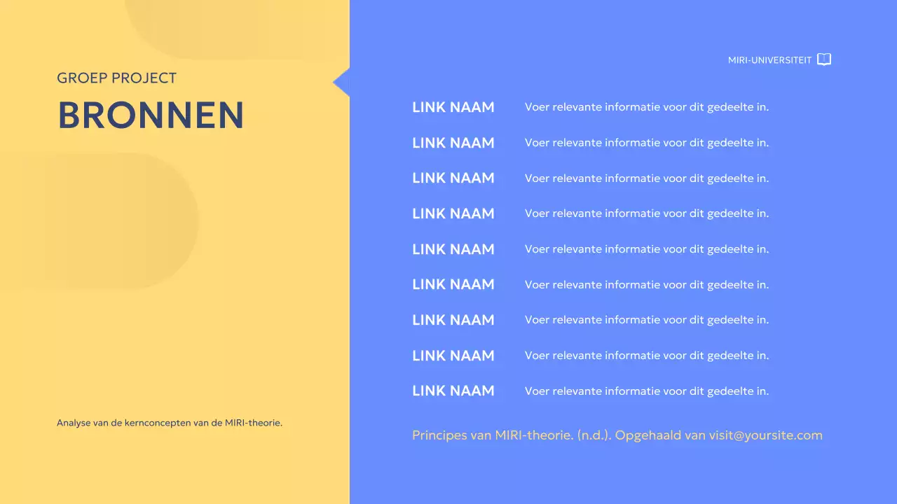 blauw modern groepsproject verslag