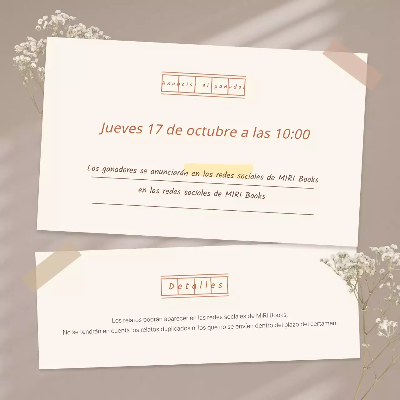 Promueva un evento otoñal vintage en beige