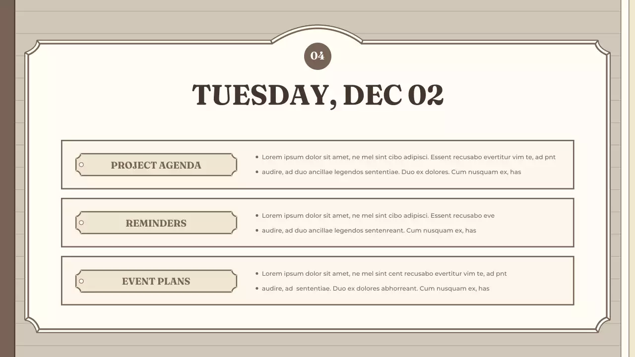 Beige Vintage Class Agenda Planner Presentation