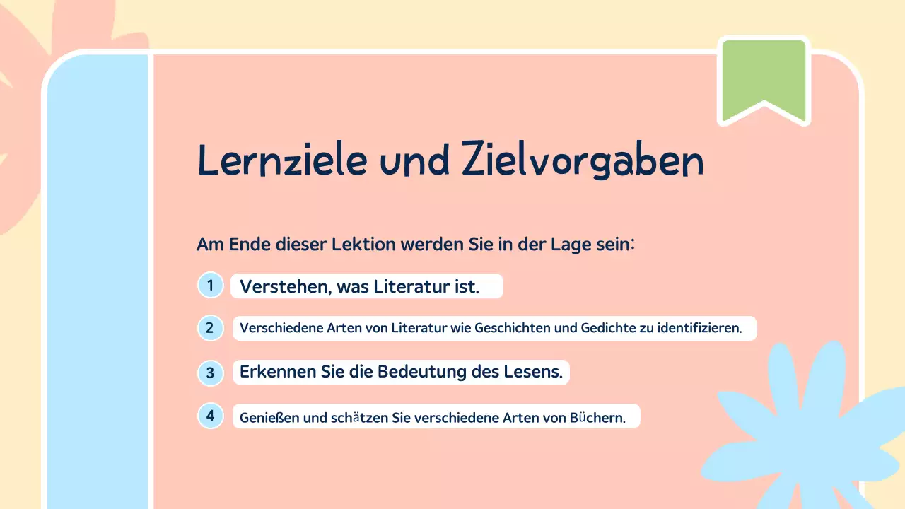 abstrakte bunte Einführung in den Literaturunterricht