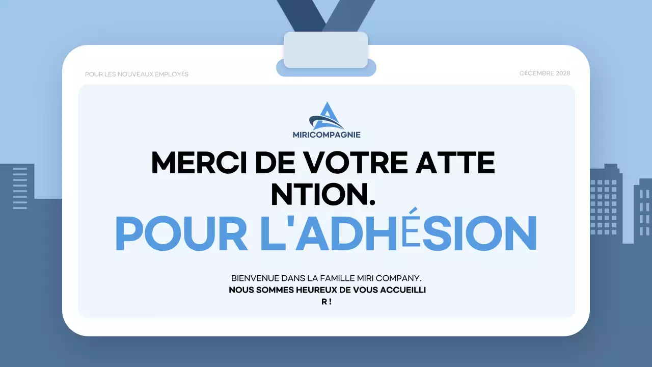 guide d'intégration blue modern