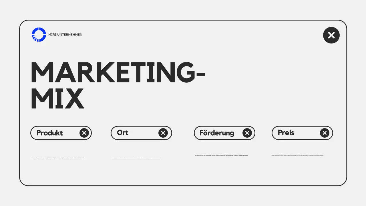 Blaugrauer moderner Marketingplan Präsentation