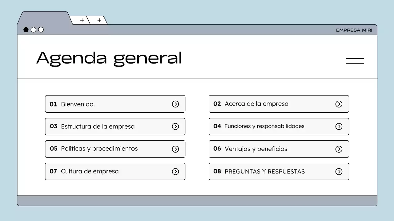 blue modern directriz para empleados