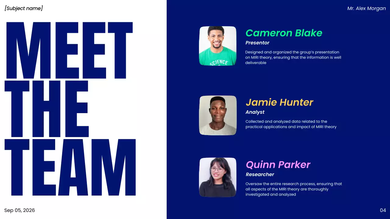 Blue Modern Project Presentation