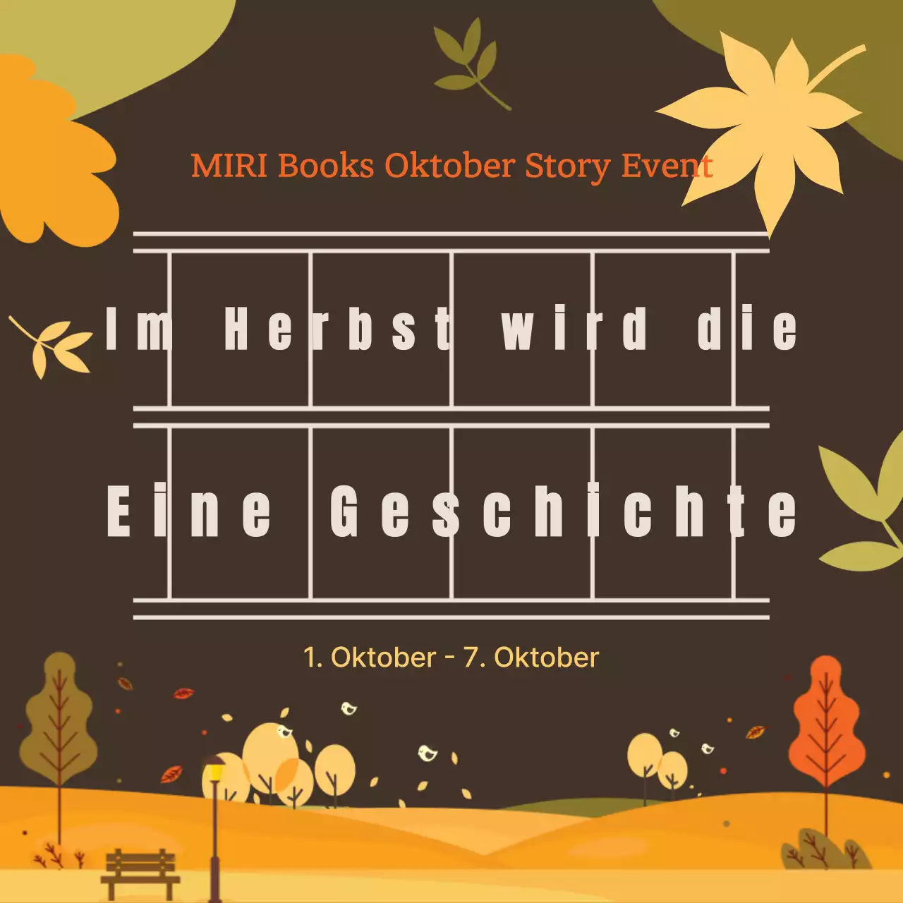 Brauner Vintage-Veranstaltungsführer