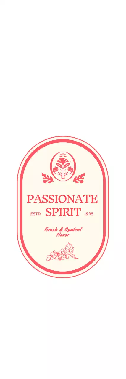 빨강 빈티지 디자인 로고