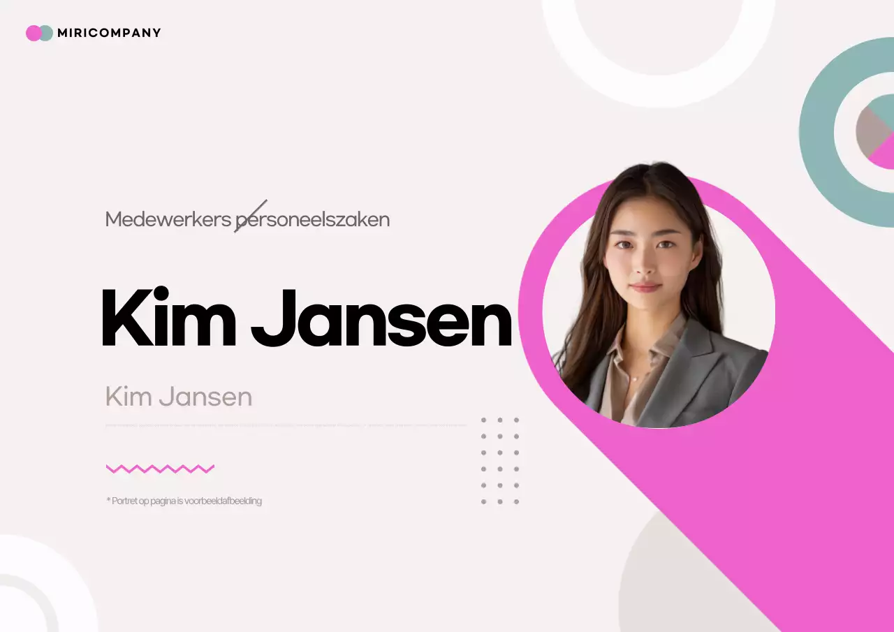 Roze Modern Inleidend Visitekaartje