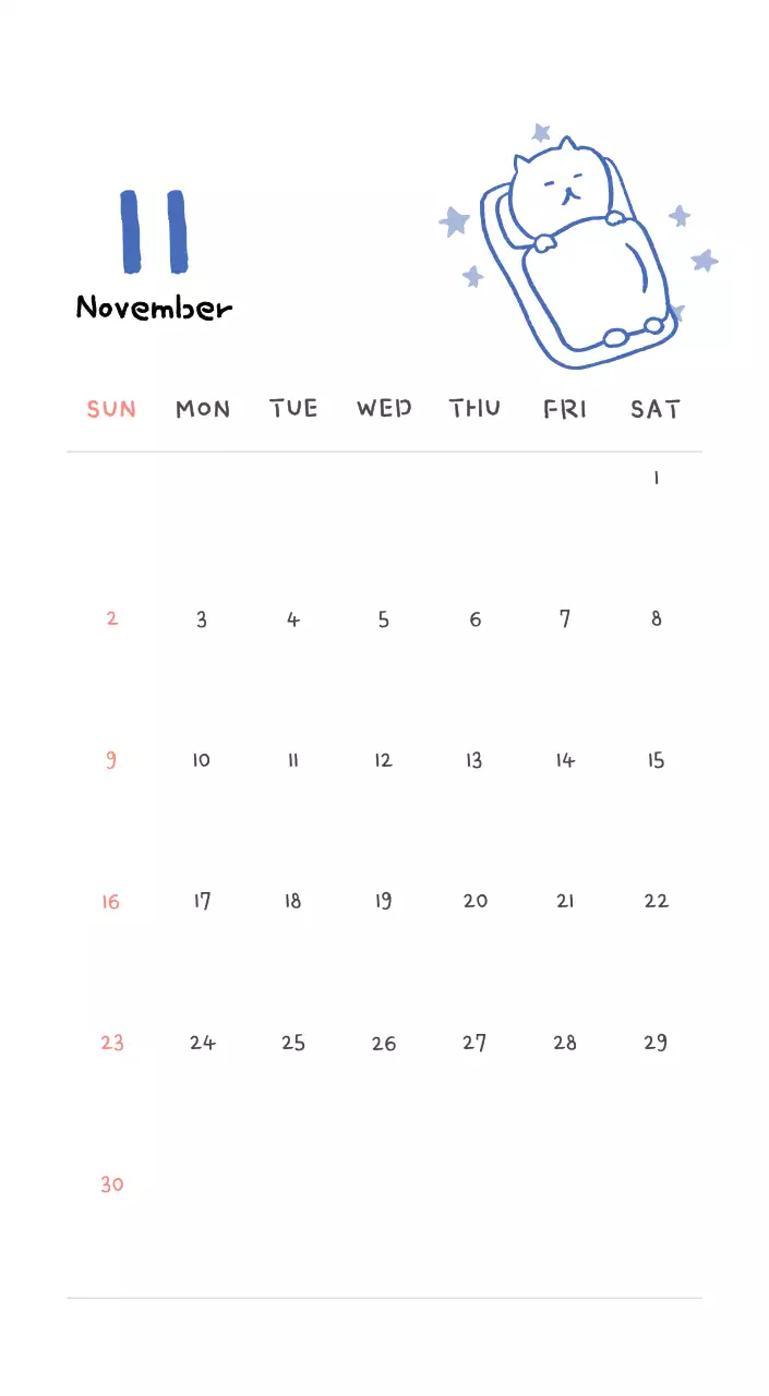 Ivory Cozy Daily Calendar