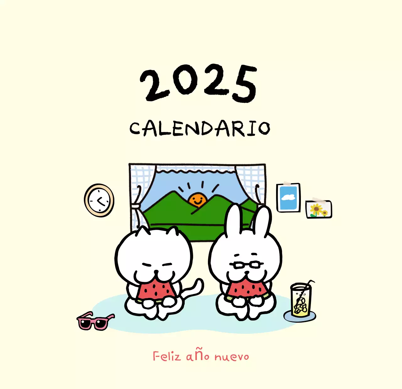 Calendario diario en marfil