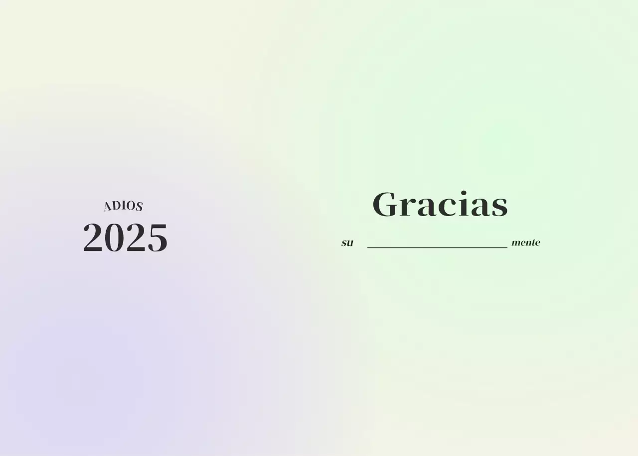 Calendario minimalista degradado