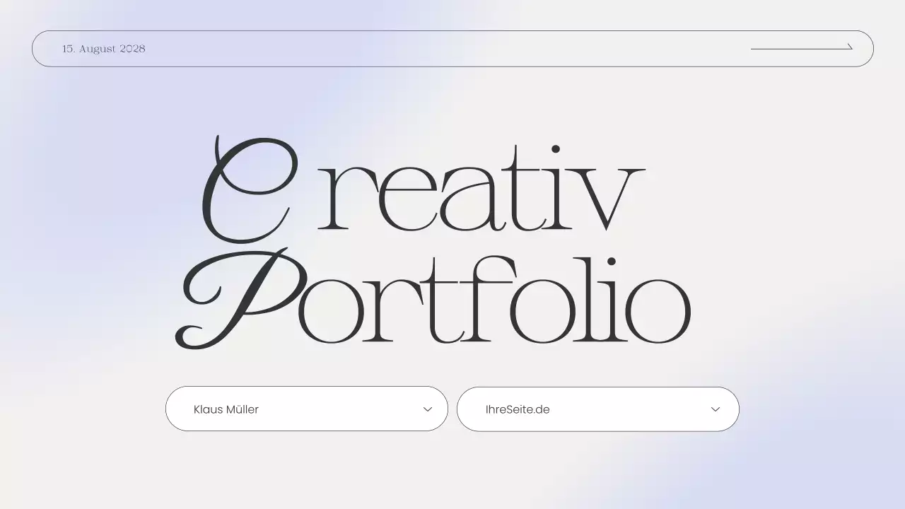 blau elegant Portfolio Lebenslauf