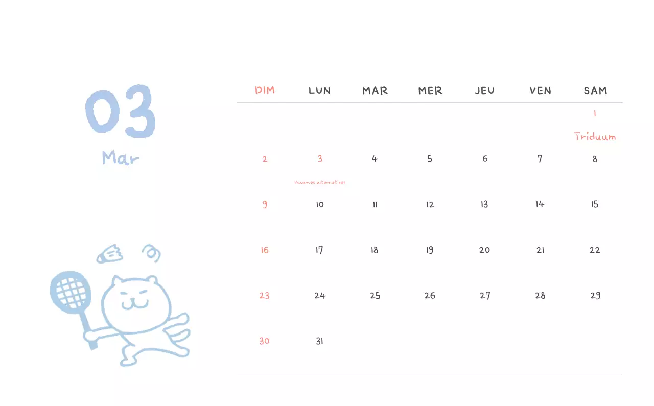 Calendrier journalier en ivoire