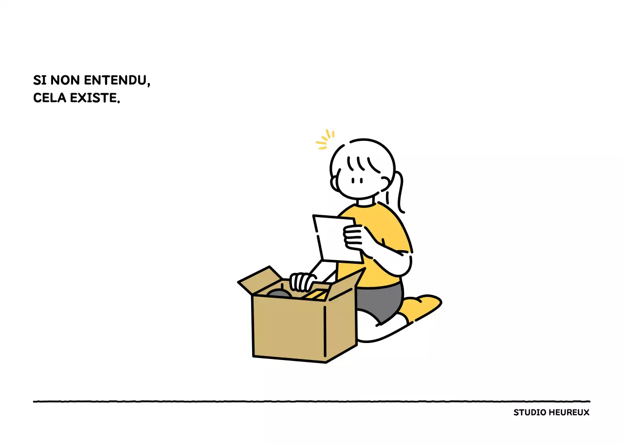 Calendrier illustré avec un joli style de lignes