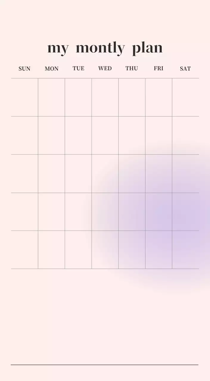 グラデーションミニマルカレンダーカレンダー