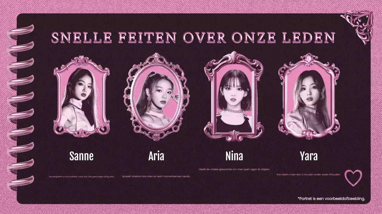 roze trendy K-pop promotie
