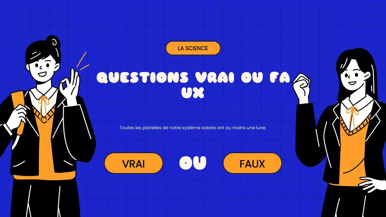 Blue Playful Quiz Time School Presentation (en anglais)