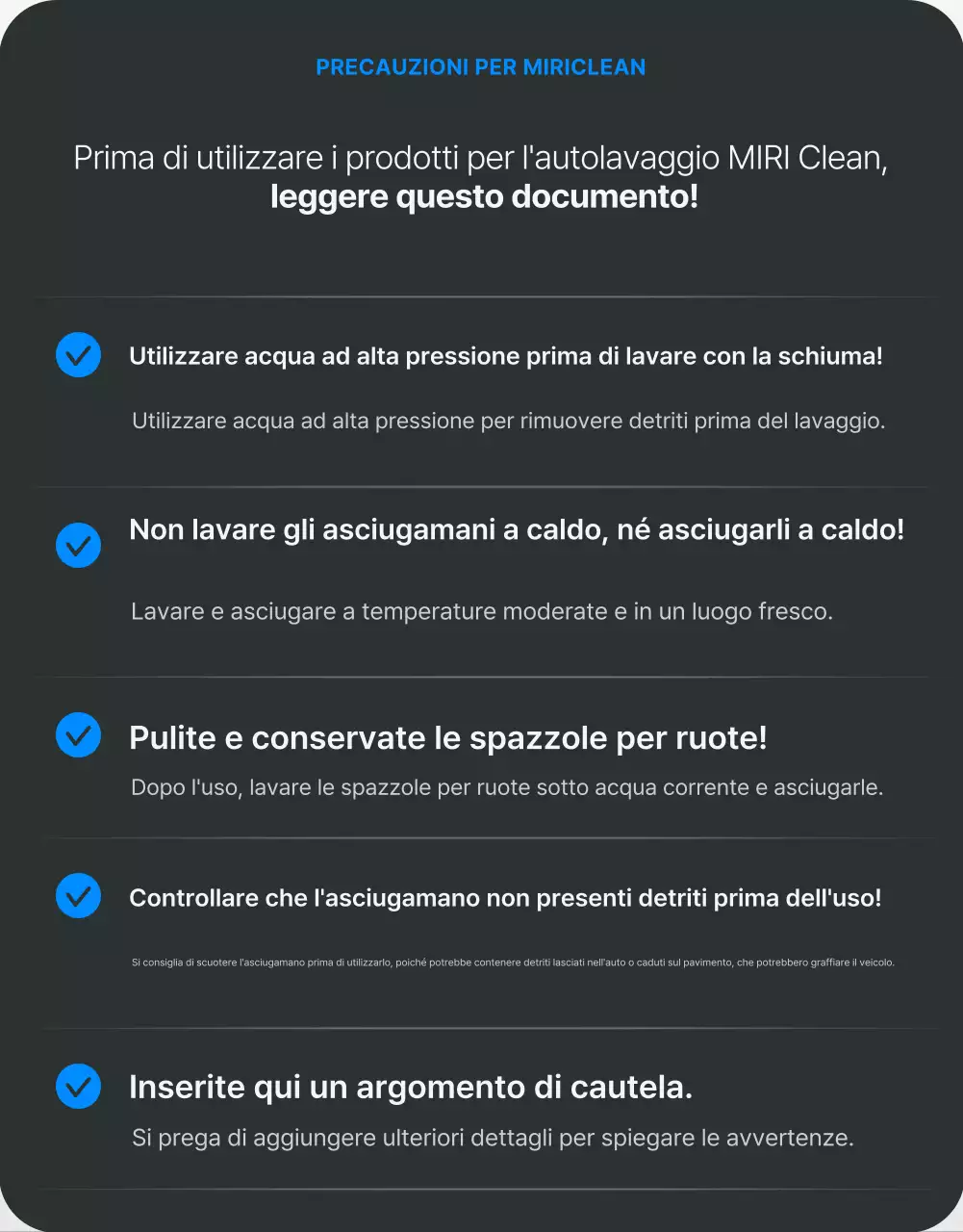 Promuovere i moderni prodotti neri per l'autolavaggio