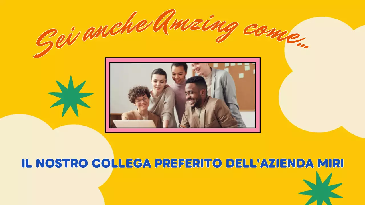 presentazione di compleanno giallo retrò