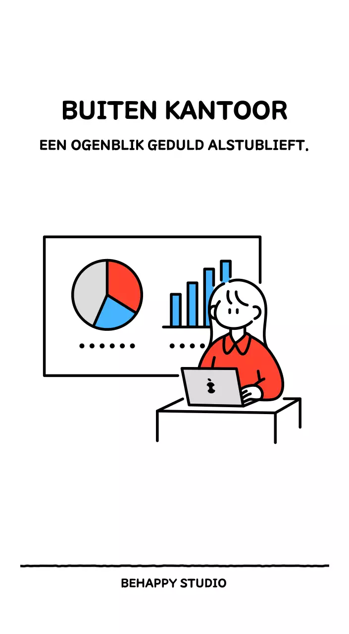 Geïllustreerde kalender met een mooie lijnstijl