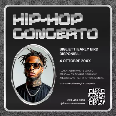 promozione hip-hop retrò nero