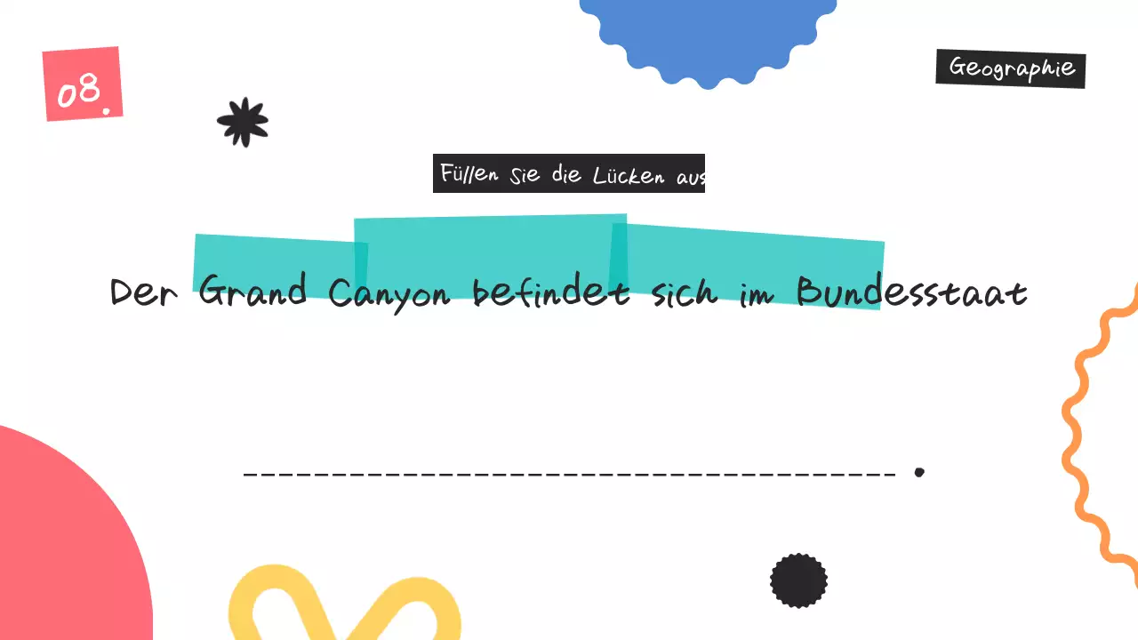 Bunte trendige Quiz-Ankündigung