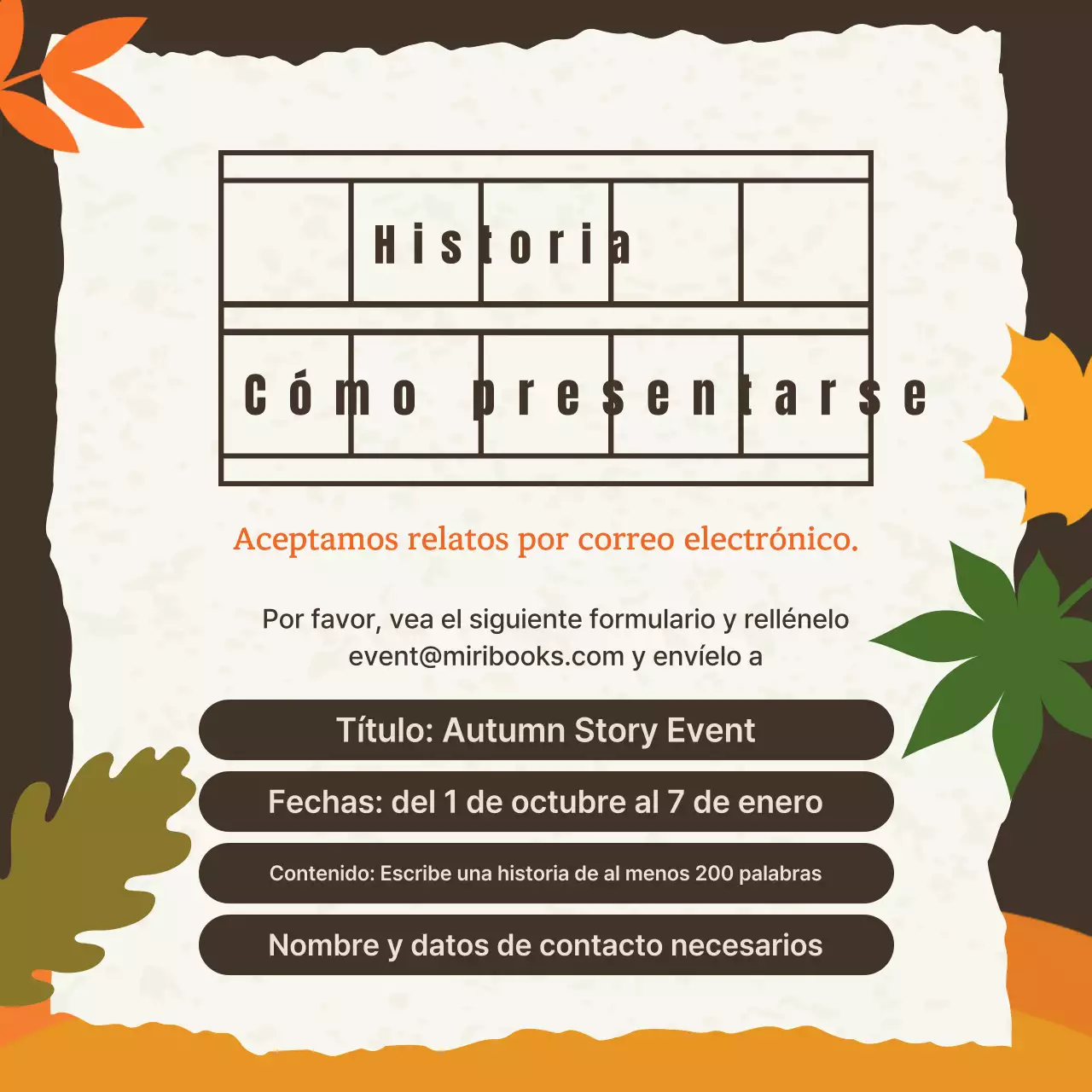 Guía de eventos Brown Vintage