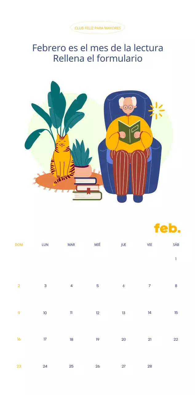 Calendario comercial con simpáticas ilustraciones