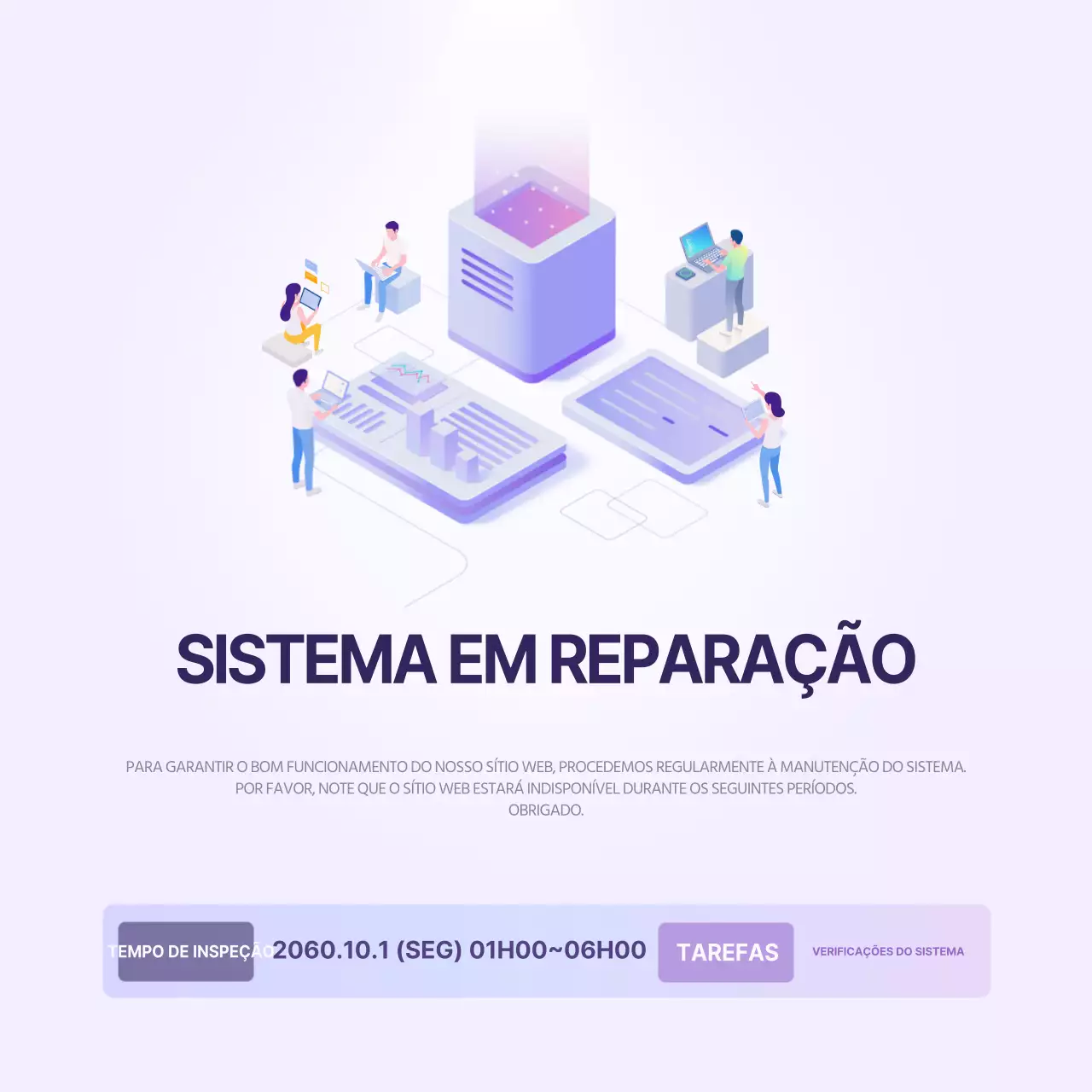 Guia de verificação do sistema Mauve Modern