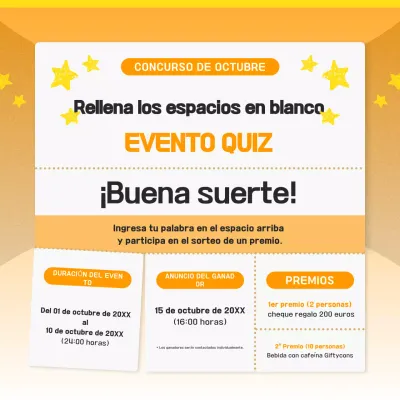 Promoción del evento Orange Neat Quiz