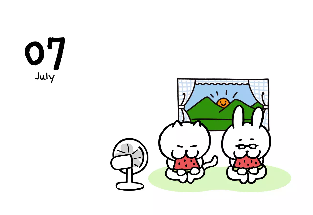 アイボリーのかわいらしい日めくりカレンダー