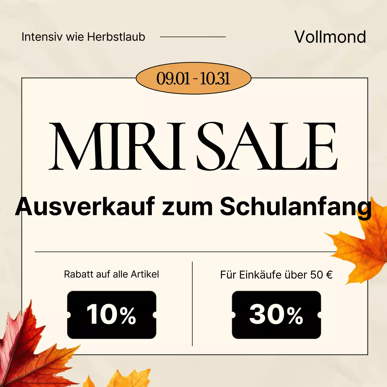 Beige Modern Verkaufsanzeige