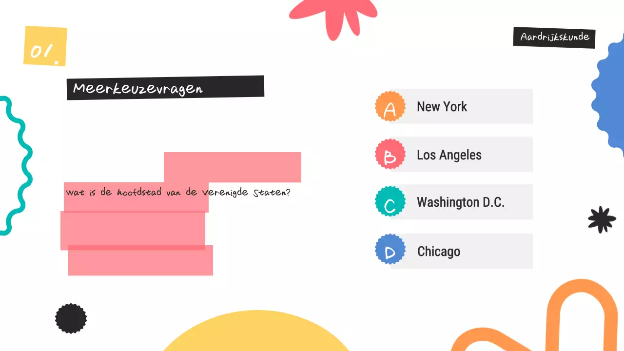 Kleurrijke Trendy Quiz Aankondiging