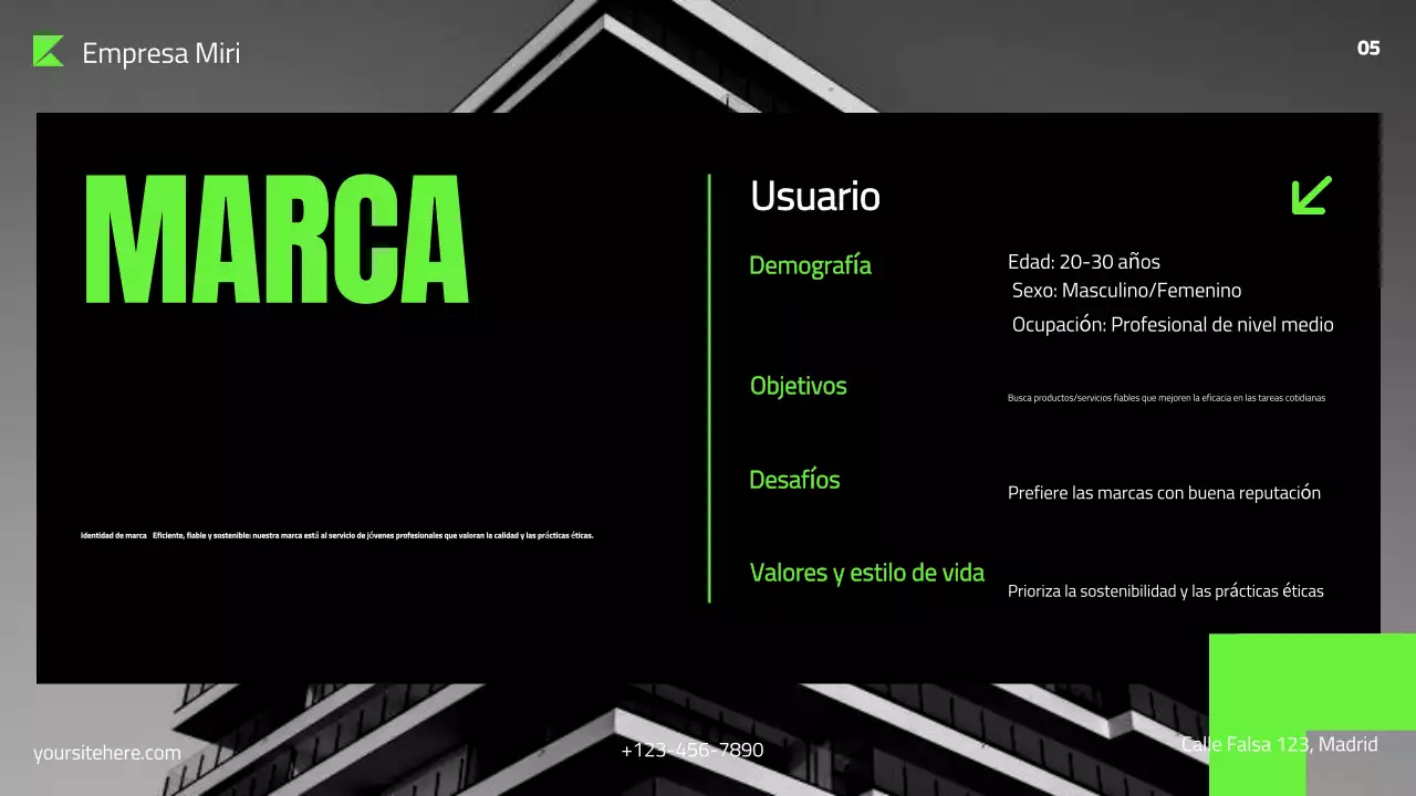 presentación del plan de marketing green modern