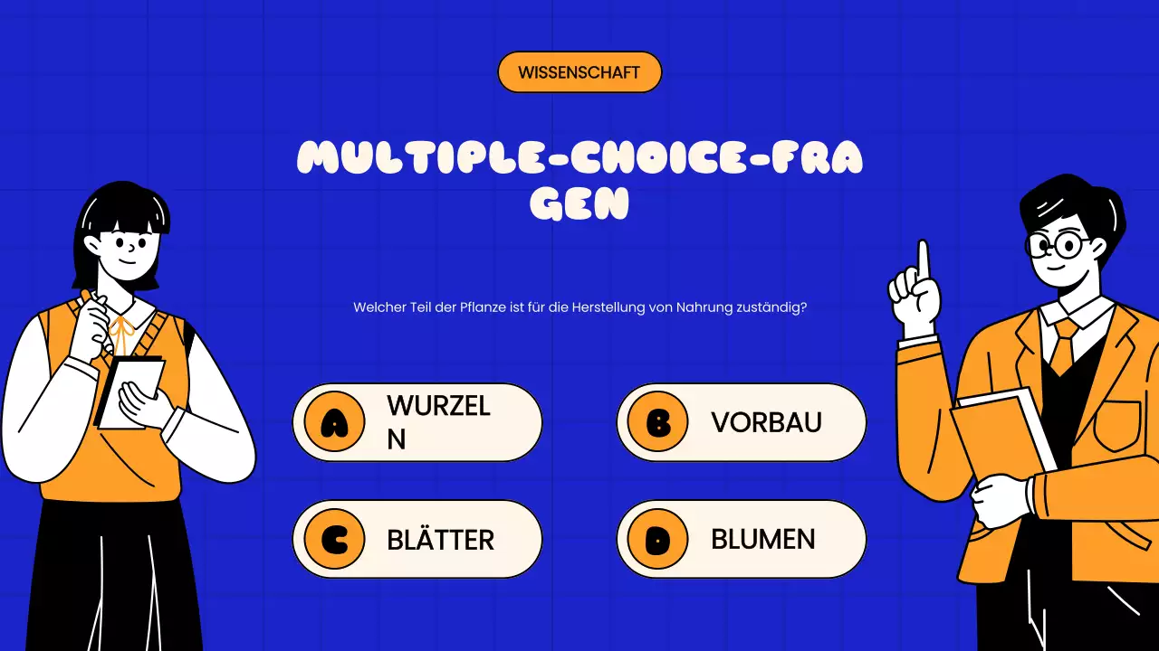 Blue Playful Quiz Time Schulpräsentation