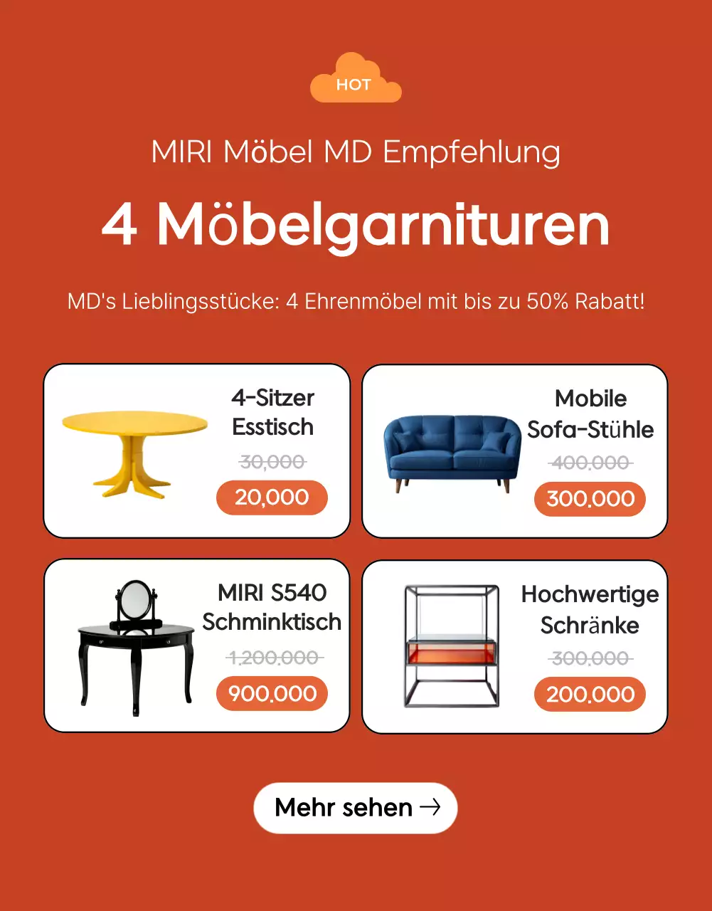 Werben Sie für ein Orange Modern Rabattangebot