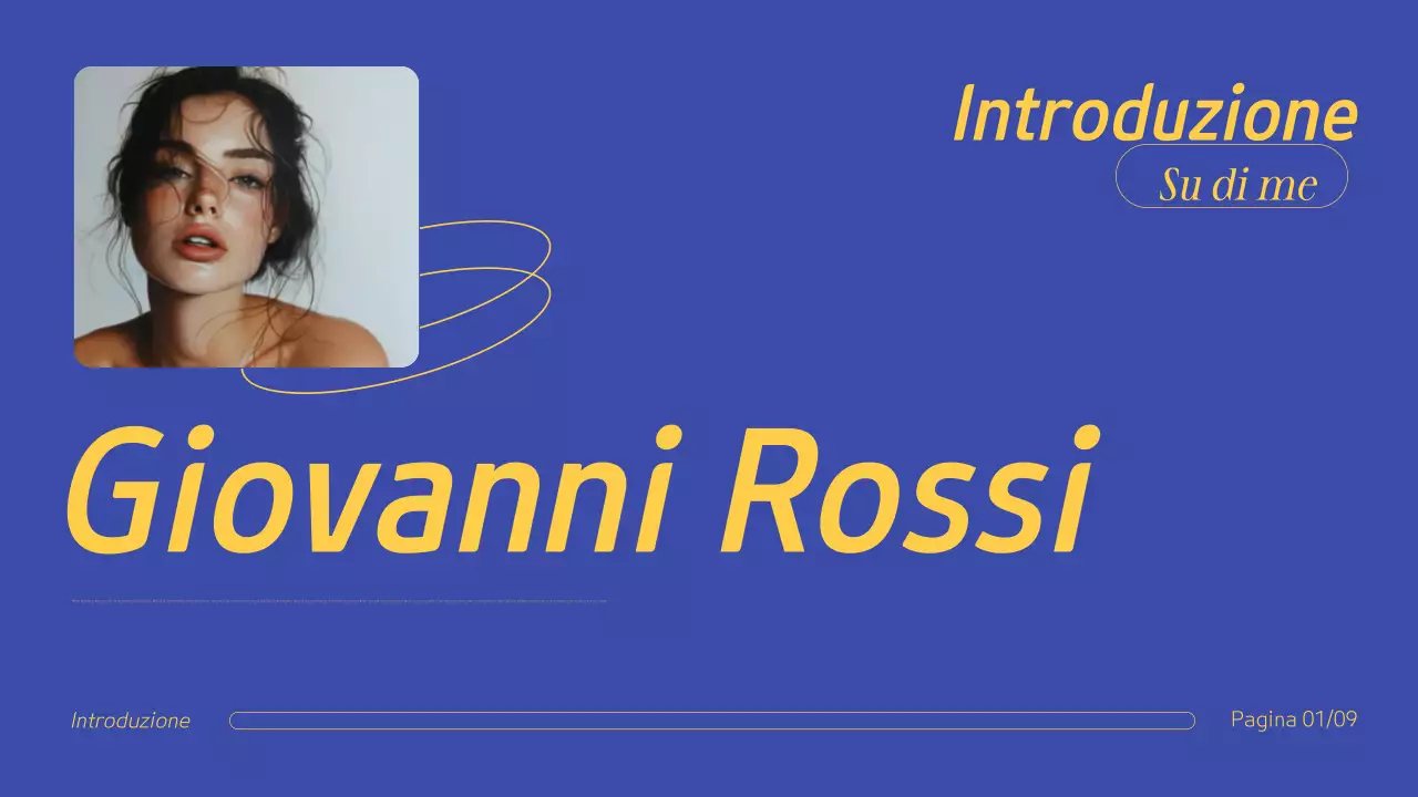 Presentazione del portafoglio creativo professionale blu-giallo