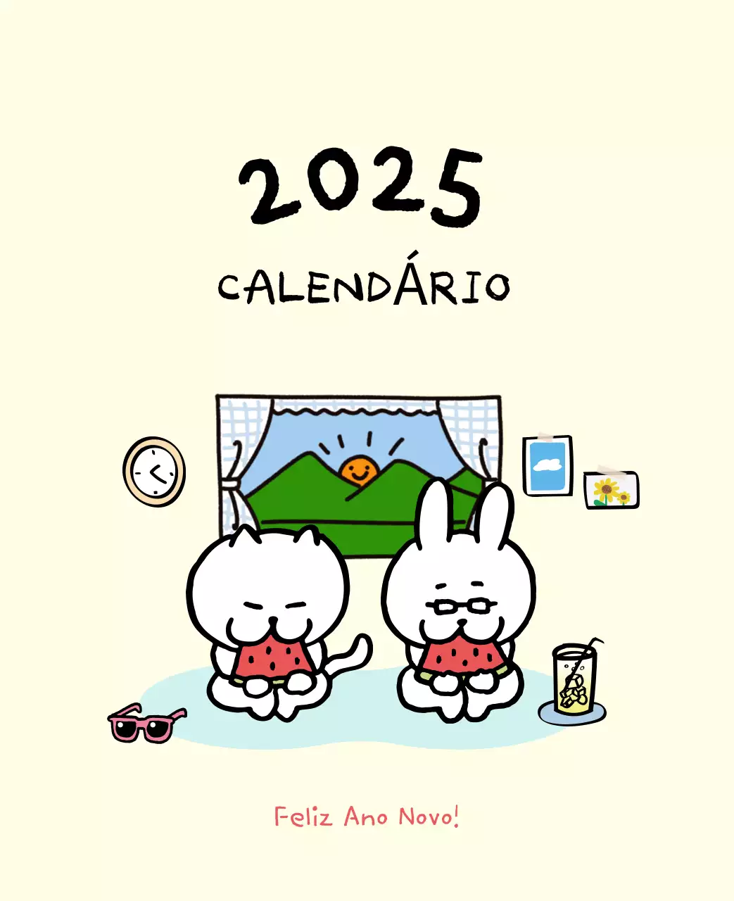Calendário diário em marfim