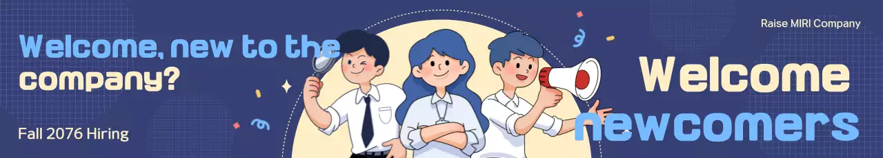 Banner de anúncio de recrutamento moderno azul