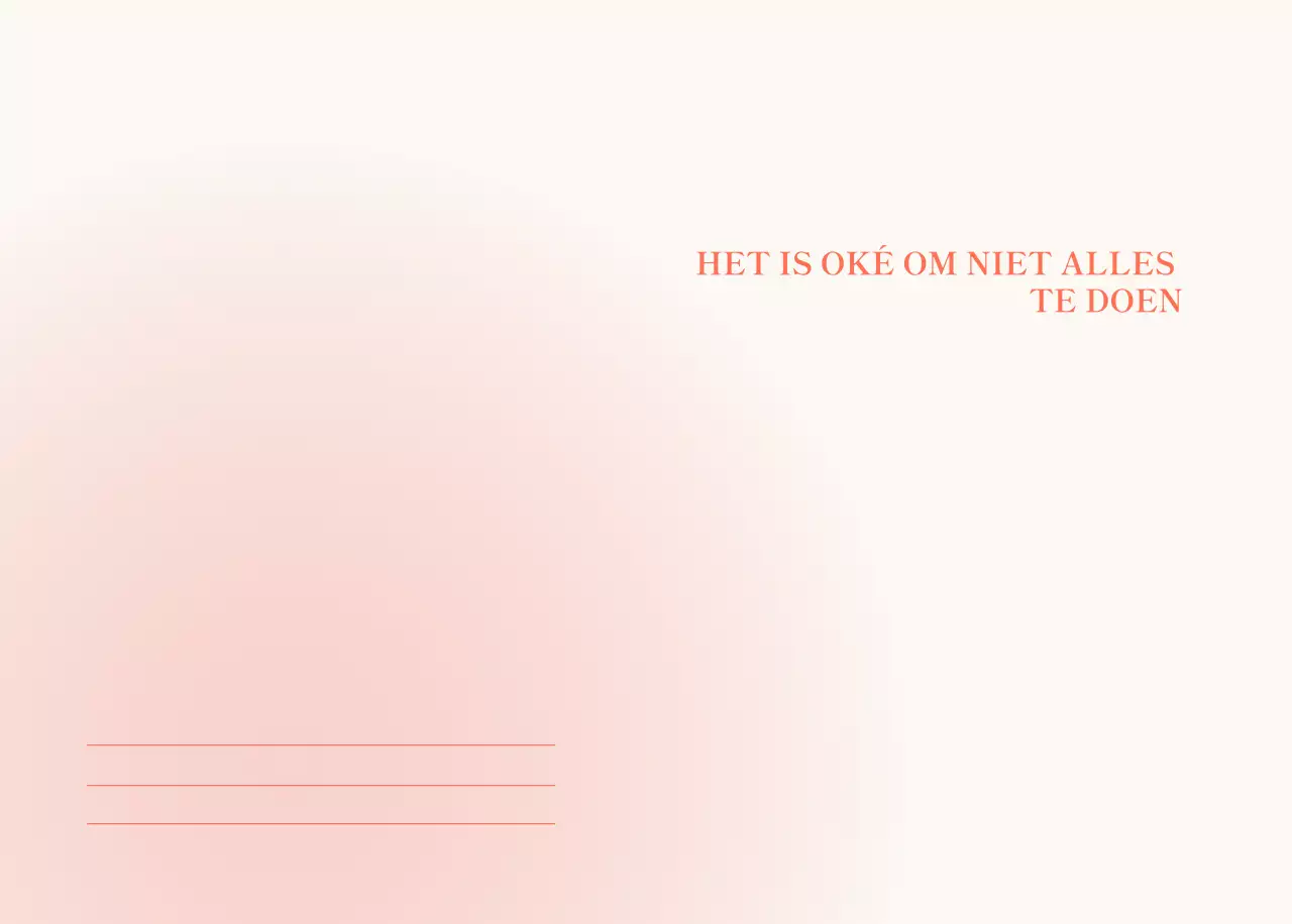 Minimalistische kalender met kleurverloop