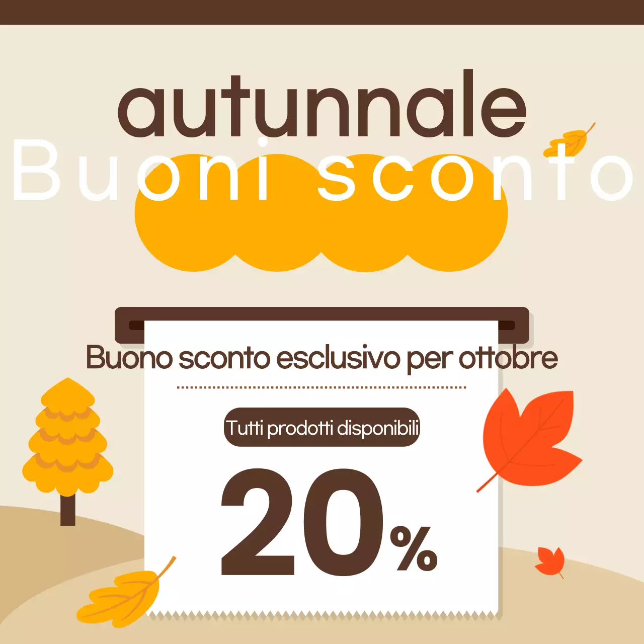 Evento di vendita semplice arancione